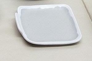 צלוחית מלמין מרובעת  - אפור לבן 